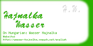 hajnalka wasser business card